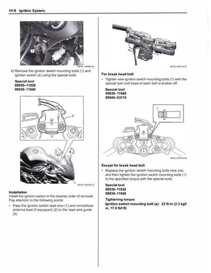 Suzuki GSX-R 1300 Motorcycle Service Manual | 2021-2026 - sample page 4
