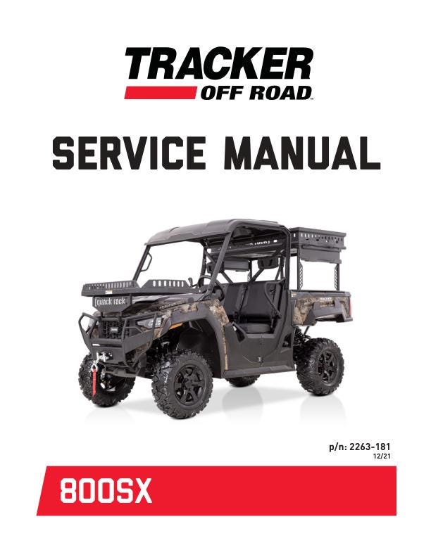 Tracker Offroad 800 SX UTV Service Manual | 2022 - sample page 2
