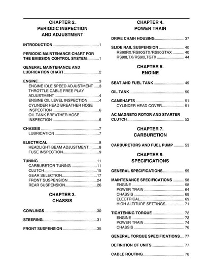 Yamaha RS Vector RS90 Snowmobile Service Manual | 2008-2012 - sample page 6