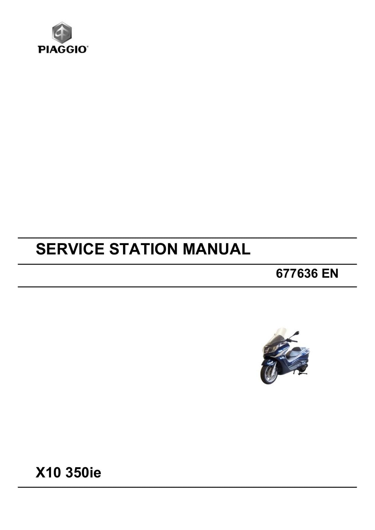 Piaggio X10 350ie Scooter Service Manual | 2012-2016 - sample page 2