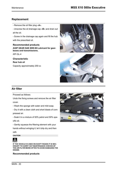 Piaggio X10 500ie Executive Scooter Service Manual | 2012-2016 - sample page 4