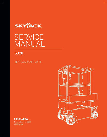 Skyjack SJ20 Vertical Mast Lift Service Manual | 2021-2025 - sample page 2
