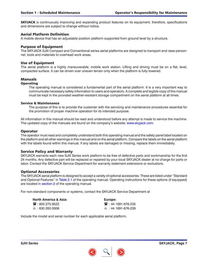 Skyjack SJIII Compact 3215 3219 Service Manual | 2004-2008 - sample page 7