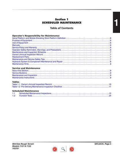 Skyjack SJ7127 SJ7135 RT Scissor Lift Service Manual | 2015-2019 - sample page 8