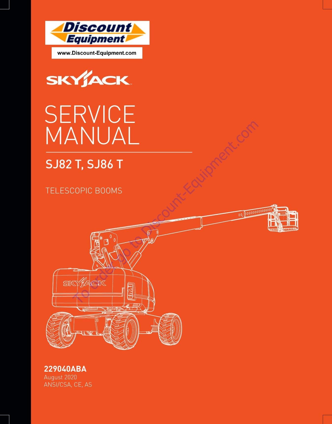 Skyjack SJ82 SJ86 T Telescopic Boom Service Manual | 2020-2024 - sample page 2