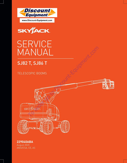 Skyjack SJ82 SJ86 T Telescopic Boom Service Manual | 2020-2024 - sample page 2