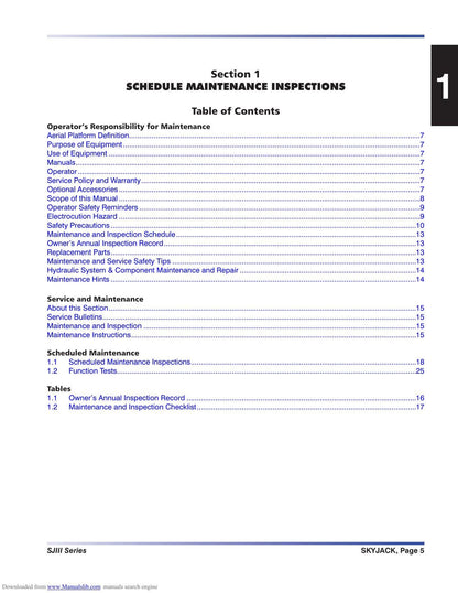 Skyjack SJIII Conventional Series Service Manual | 2018-2022 - sample page 6