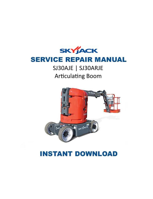 Skyjack SJ30AJE SJ30ARJE Articulating Boom Service Manual | 2018-2022 - Service Manual PDF Instant Download