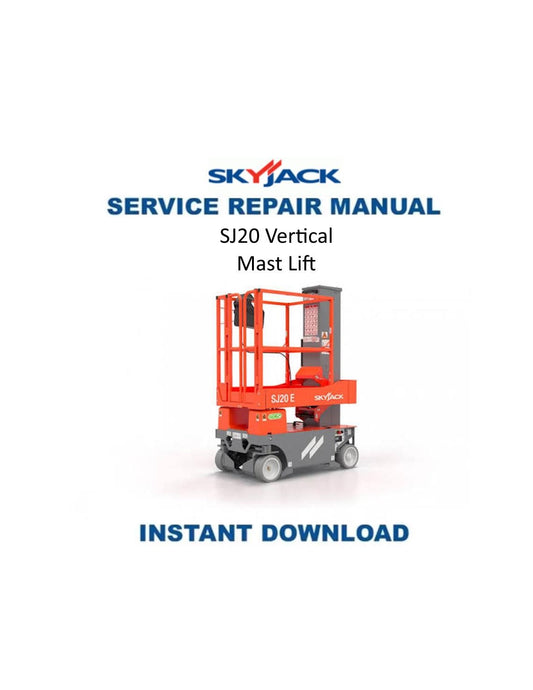 Skyjack SJ20 Vertical Mast Lift Service Manual | 2021-2025 - Service Manual PDF Instant Download
