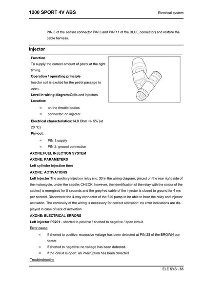Moto Guzzi 1200 Sport 4V ABS Motorcycle Service Manual | 2008-2012 - sample page 5