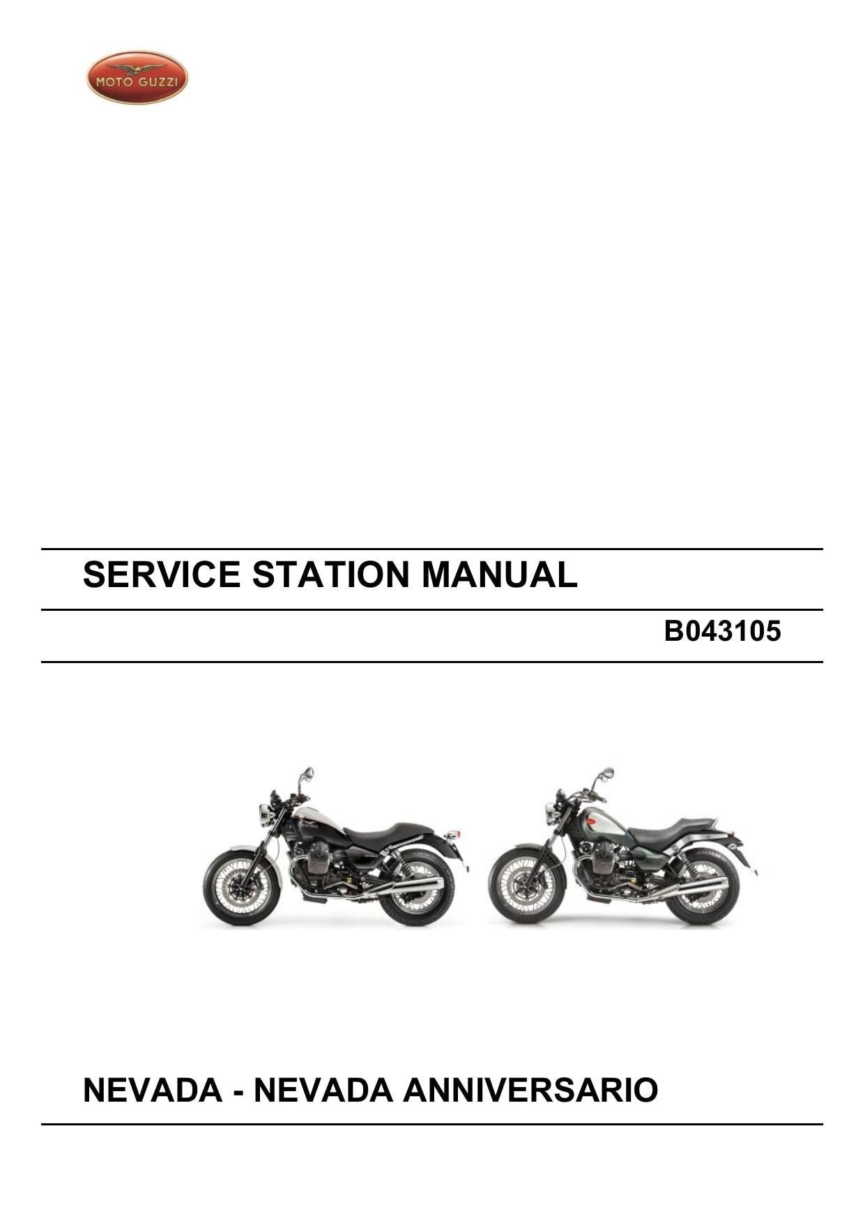 Moto Guzzi Nevada Motorcycle Service Manual | 2012-2016 - sample page 2
