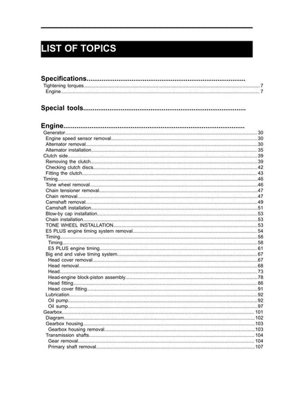 Moto Guzzi V85 E4 E5 E5 Plus Motorcycle Service Manual | 2019-2023 - sample page 3