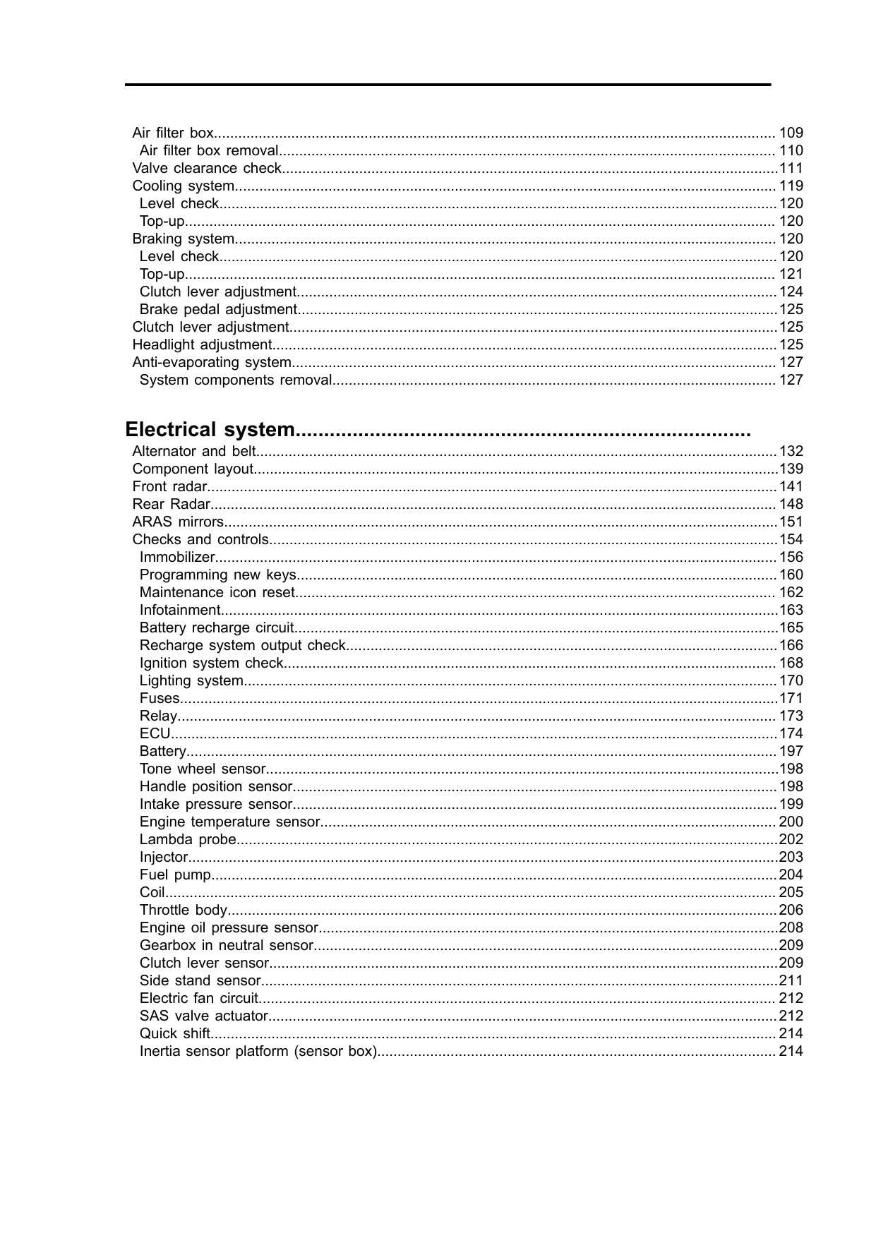 Moto Guzzi Stelvio Motorcycle Service Manual | 2023-2026 - sample page 8