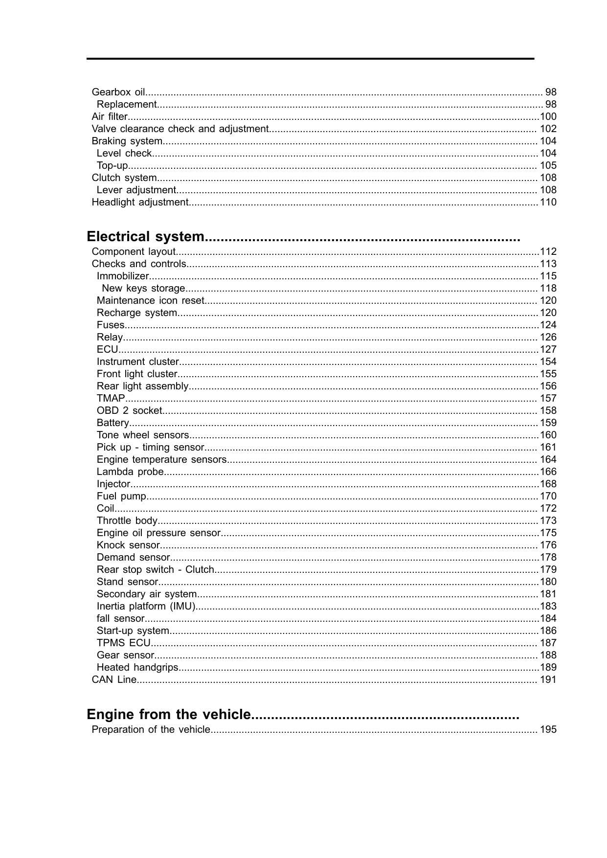 Moto Guzzi V85TT Motorcycle Service Manual | 2024-2026 - sample page 8