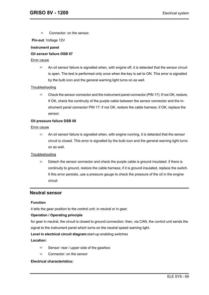 Moto Guzzi Griso 8V 1200 Motorcycle Service Manual | 2010-2014 - sample page 8