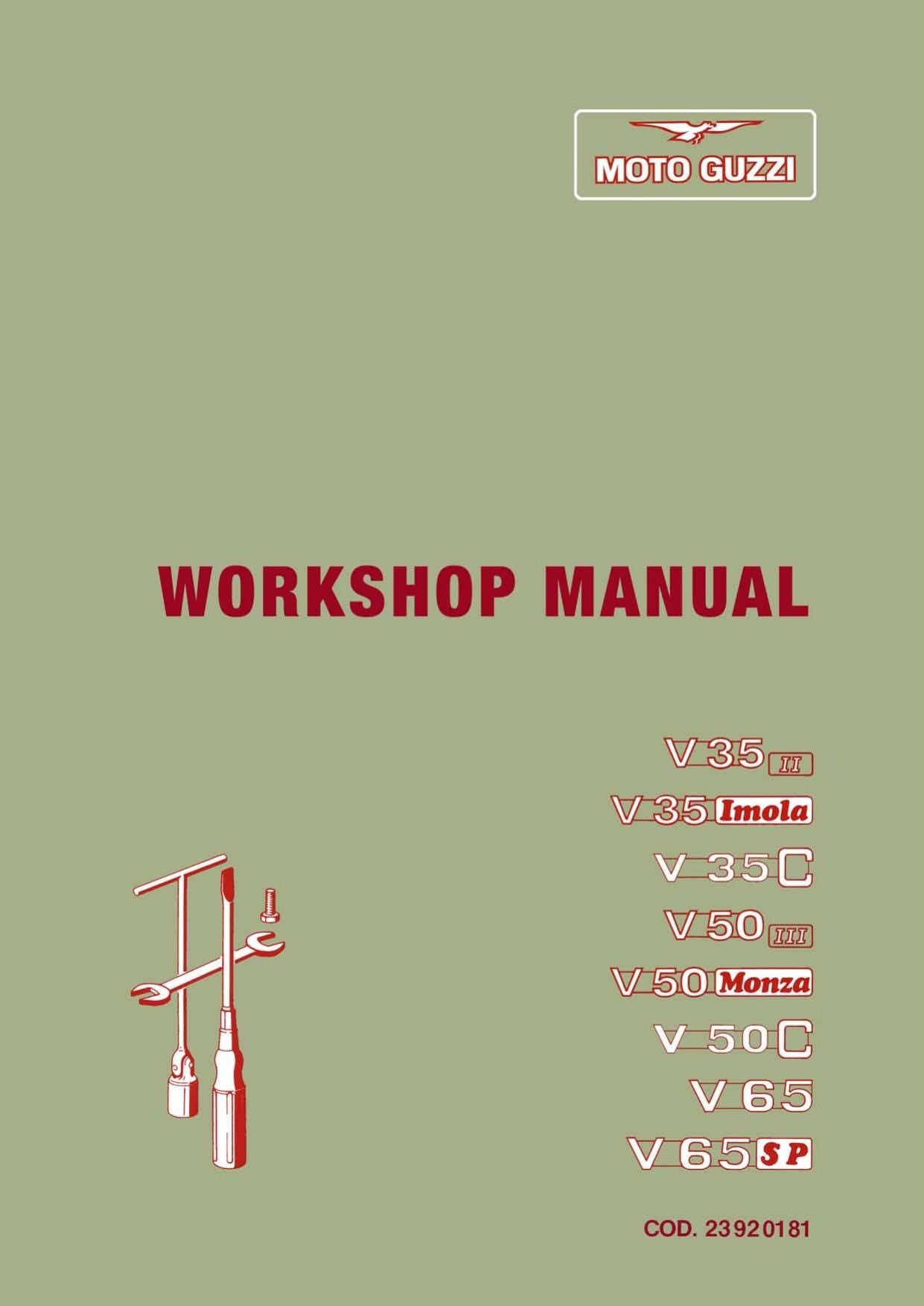 Moto Guzzi V35 V50 V65 Motorcycle Service Manual | 1983-1987 - sample page 2