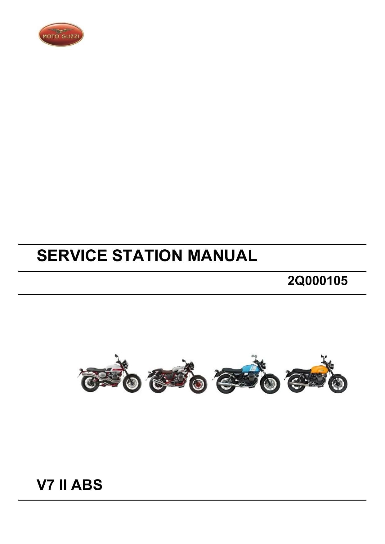 Moto Guzzi V7 II ABS Motorcycle Service Manual | 2016-2020 - sample page 2