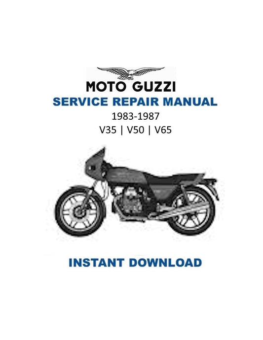 Moto Guzzi V35 V50 V65 Motorcycle Service Manual | 1983-1987 - Service Manual PDF Instant Download