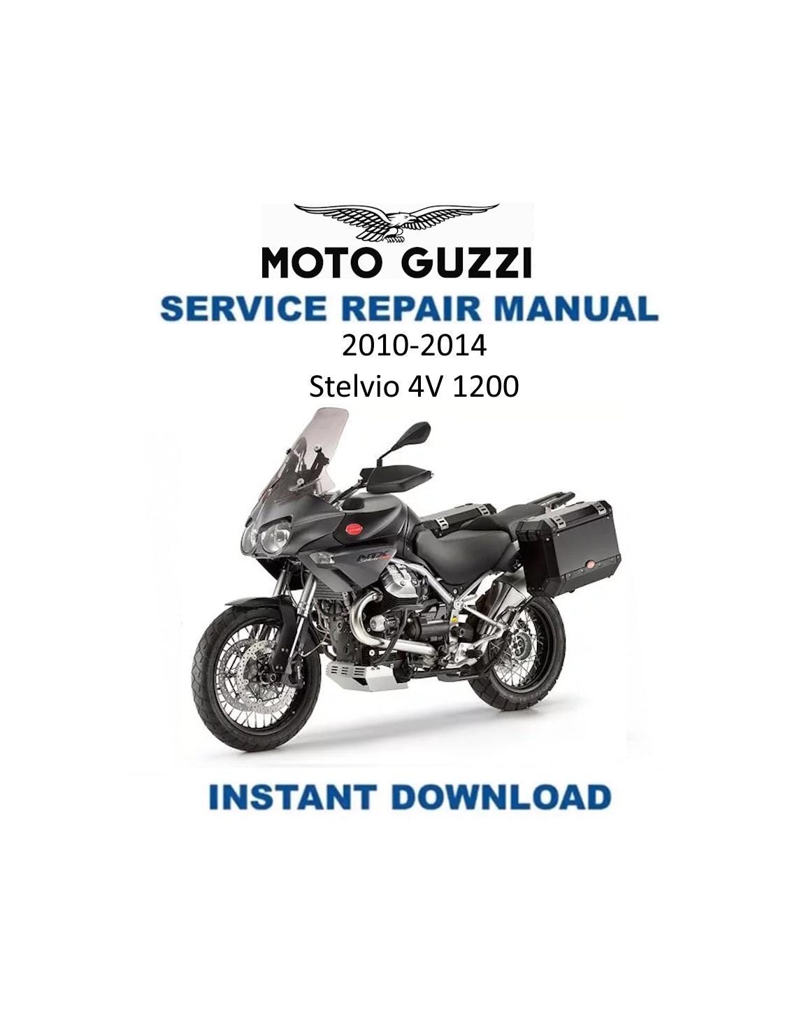 Moto Guzzi Stelvio 4V 1200 Motorcycle Service Manual | 2010-2014 - Service Manual PDF Instant Download