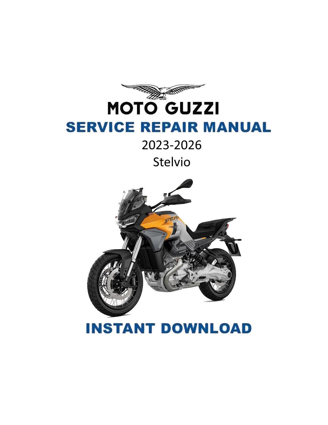 Moto Guzzi Stelvio Motorcycle Service Manual | 2023-2026 - Service Manual PDF Instant Download