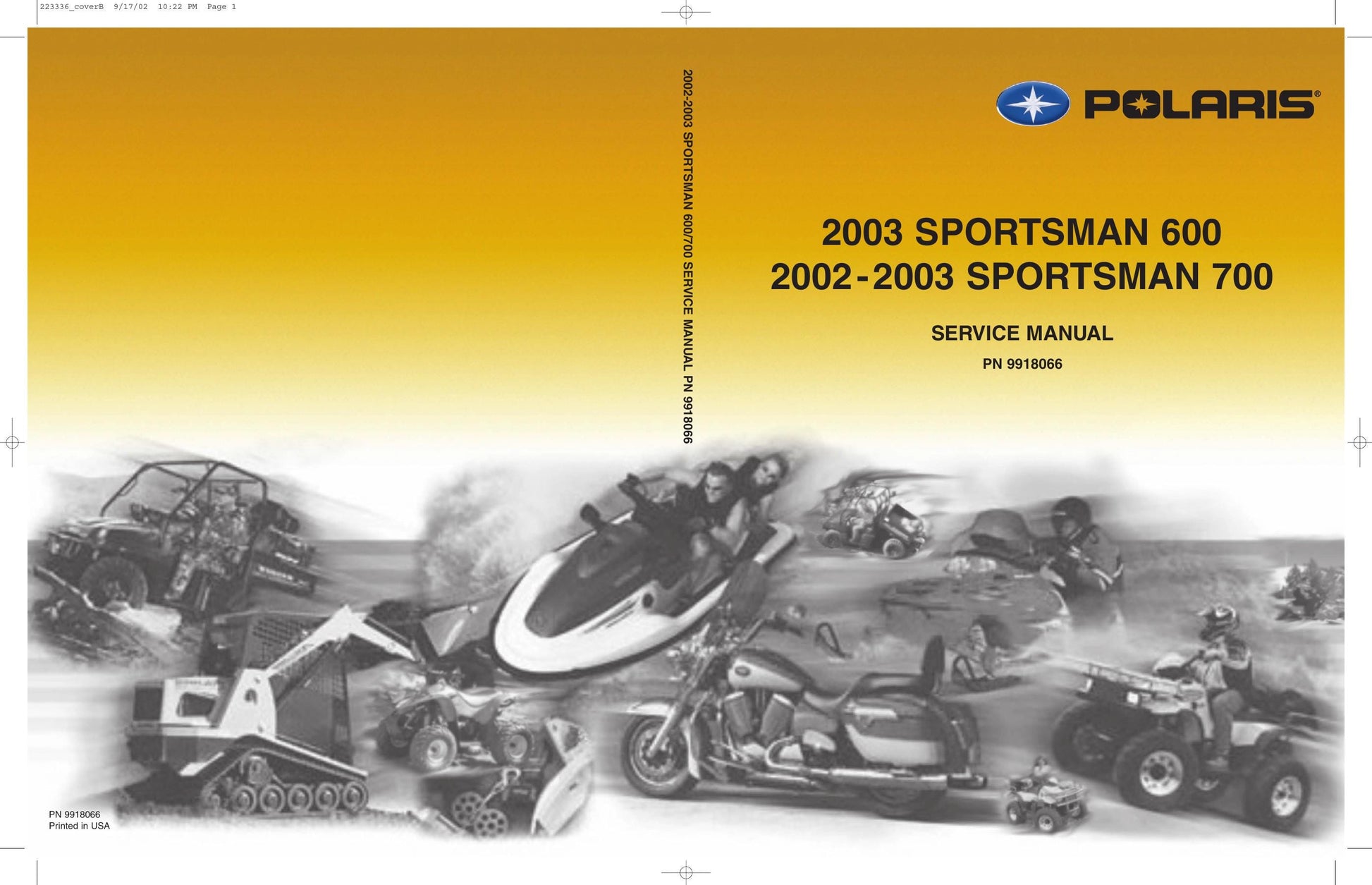 Polaris Sportsman 600 700 ATV Service Manual | 2002-2003 - sample page 2