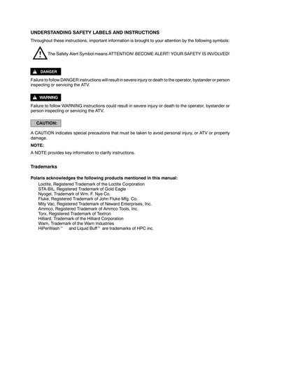 Polaris Sportsman 700 800 EFI ATV Service Manual | 2005-2009 - sample page 4