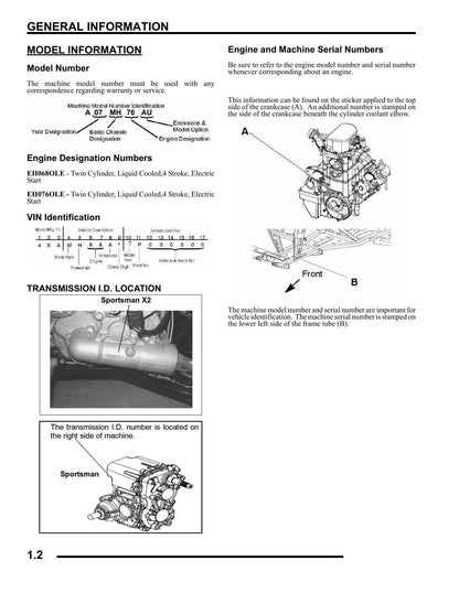 Polaris Sportsman 700 800 X2 EFI ATV Service Manual | 2007-2011 - sample page 4