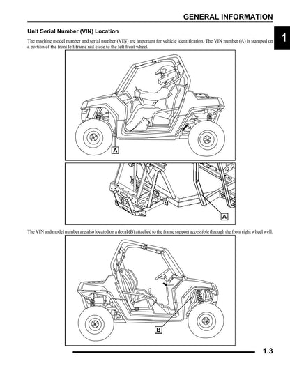 Polaris Ranger RZR 800 UTV Service Manual | 2009-2013 - sample page 3