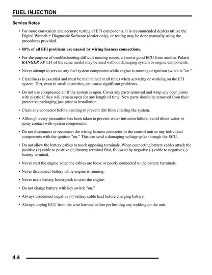 Polaris Ranger XP 700 4X4 6X6 UTV Service Manual | 2009-2013 - sample page 10