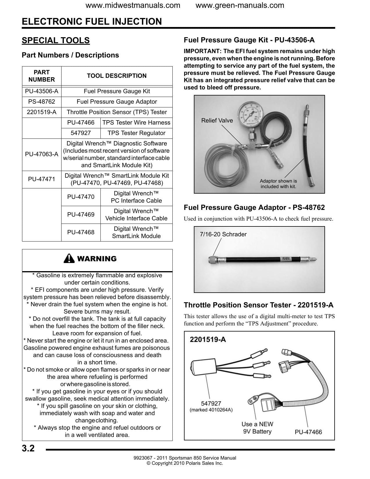 Polaris Sportsman 850 ATV Service Manual | 2011-2015 - sample page 7