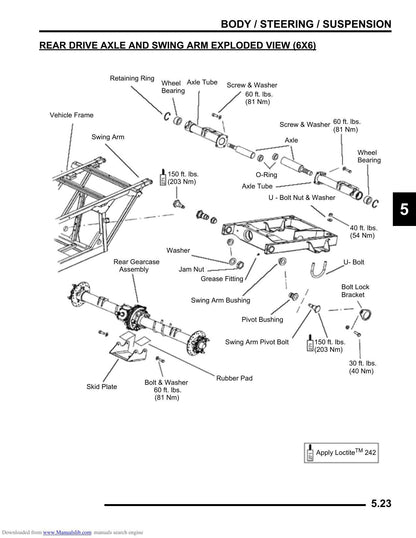 Polaris Ranger 700 4x4 Crew 6x6 UTV Service Manual | 2009-2013 - sample page 9
