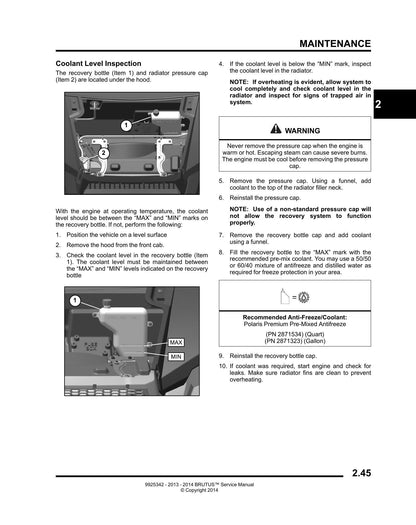 Polaris Brutus UTV Service Manual | 2013-2014 - sample page 4
