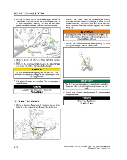 Polaris RZR XP Turbo XP4 UTV Service Manual | 2017-2018 - sample page 4