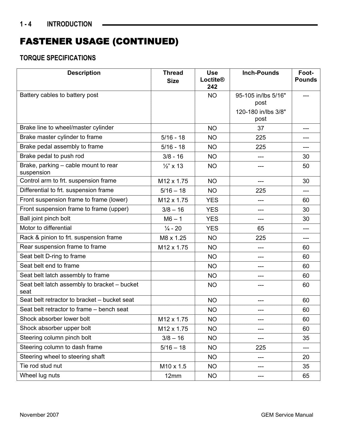 GEM e-Series Electric Vehicle Motorcycle Service Manual | 2007-2011 - sample page 7