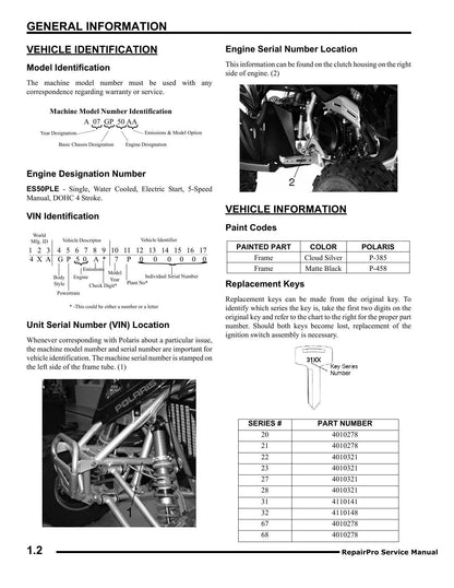 Polaris Outlaw 500 ATV Service Manual | 2006-2007 - sample page 4