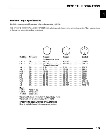 Polaris Outlaw 500 ATV Service Manual | 2006-2007 - sample page 5