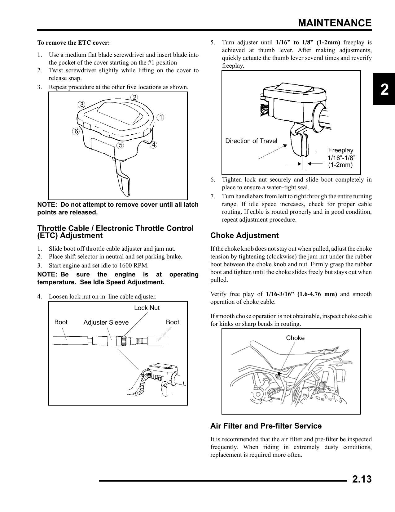 Polaris Outlaw 500 ATV Service Manual | 2006-2007 - sample page 6