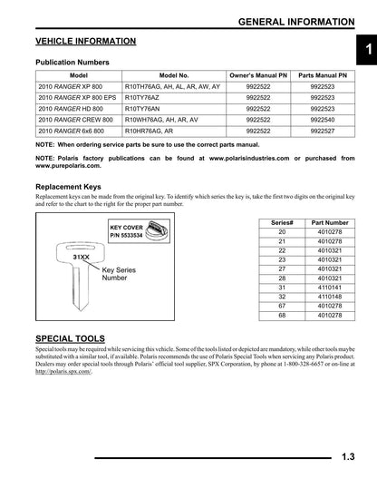 Polaris Ranger 800 UTV Service Manual | 2010-2014 - sample page 4