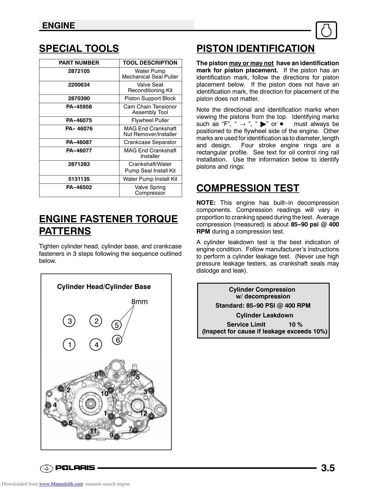 Polaris Predator 500 ATV Service Manual | 2003-2007 - sample page 8