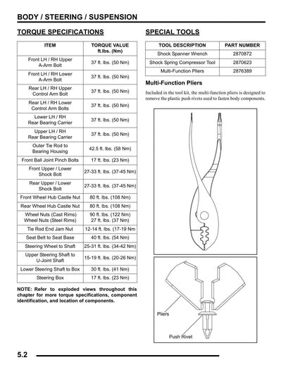 Polaris Ranger RZR UTV Service Manual | 2008-2012 - sample page 10