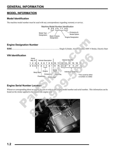 Polaris RZR 170 UTV Service Manual | 2009-2013 - sample page 3