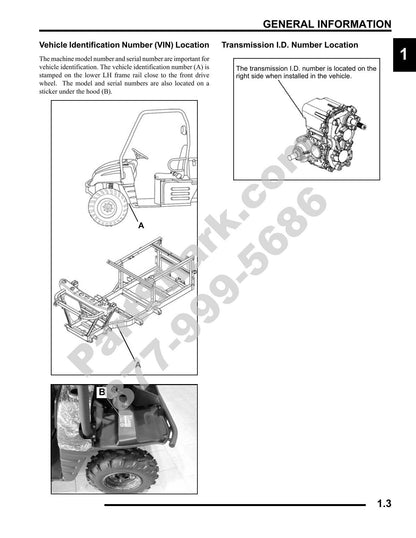 Polaris Ranger 700 4x4 Crew 6x6 UTV Service Manual | 2009-2013 - sample page 3