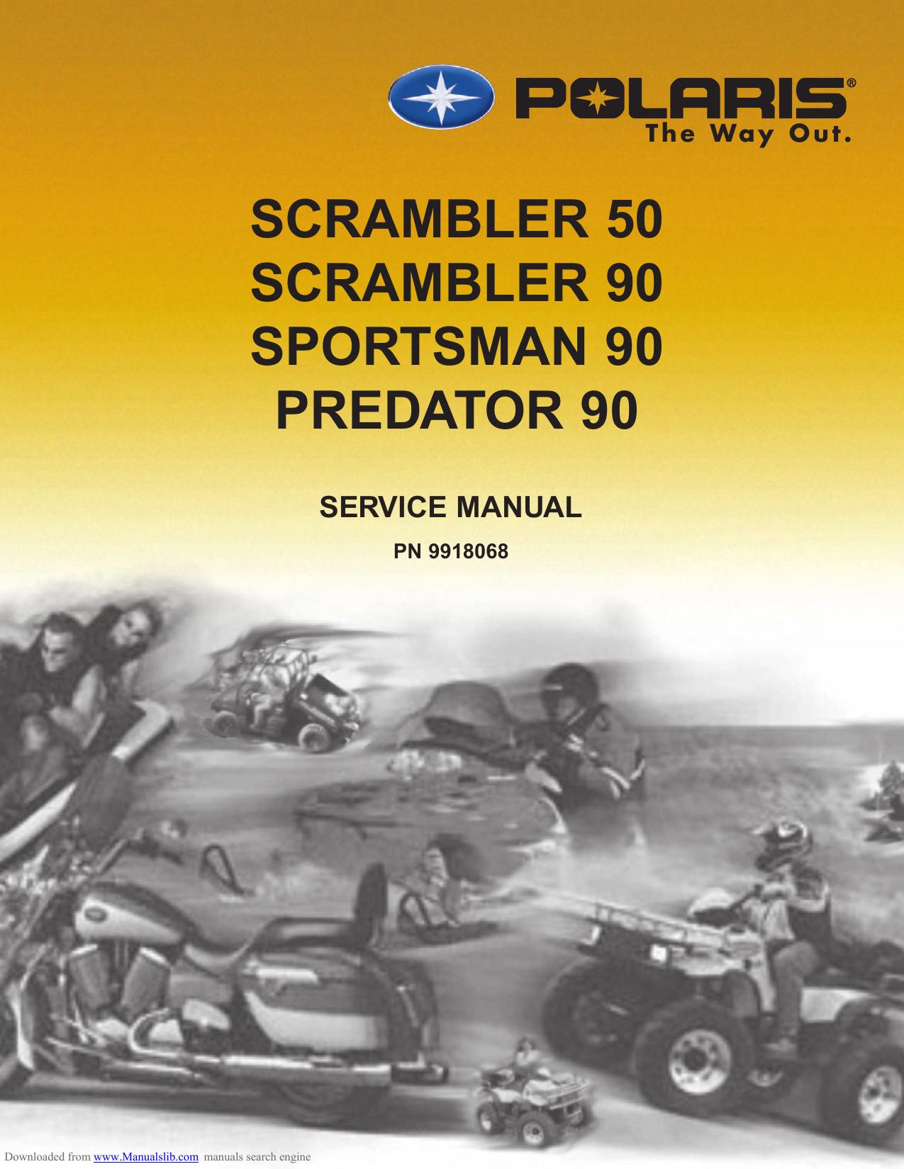 Polaris Youth ATV Scrambler 50 90 Sportsman Predator Service Manual | 2003-2007 - sample page 2