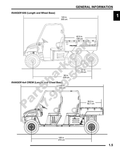Polaris Ranger 700 4x4 Crew 6x6 UTV Service Manual | 2009-2013 - sample page 5