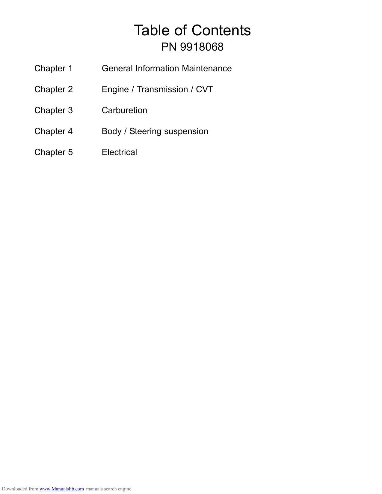 Polaris Youth ATV Scrambler 50 90 Sportsman Predator Service Manual | 2003-2007 - sample page 3