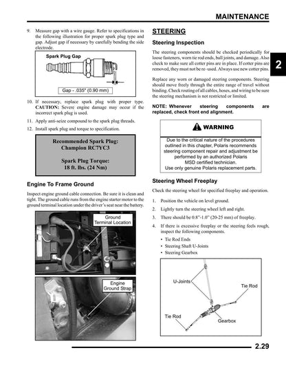 Polaris Ranger RZR RZR S UTV Service Manual | 2009-2010 - sample page 7