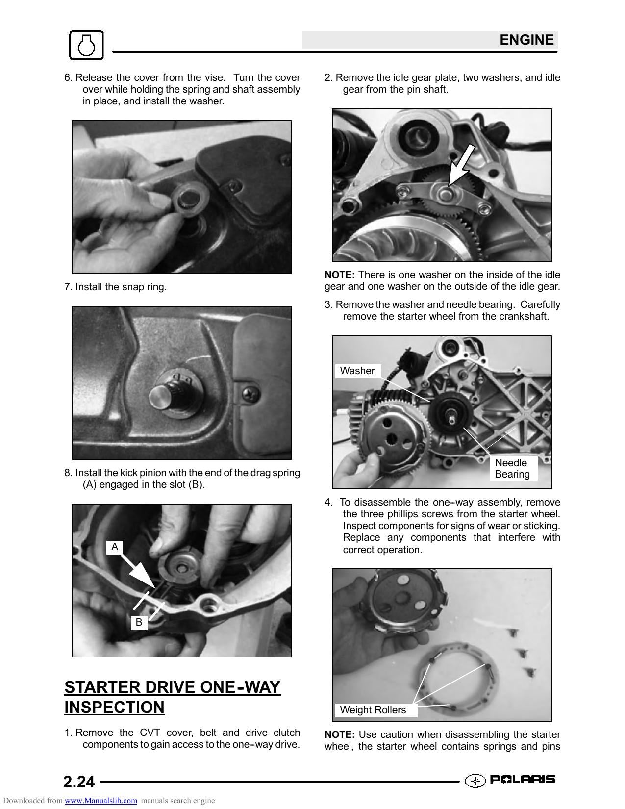Polaris Youth ATV Scrambler 50 90 Sportsman Predator Service Manual | 2003-2007 - sample page 9