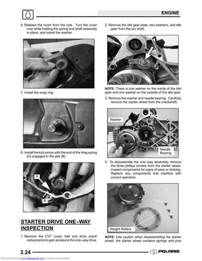 Polaris Youth ATV Scrambler 50 90 Sportsman Predator Service Manual | 2003-2007 - sample page 9