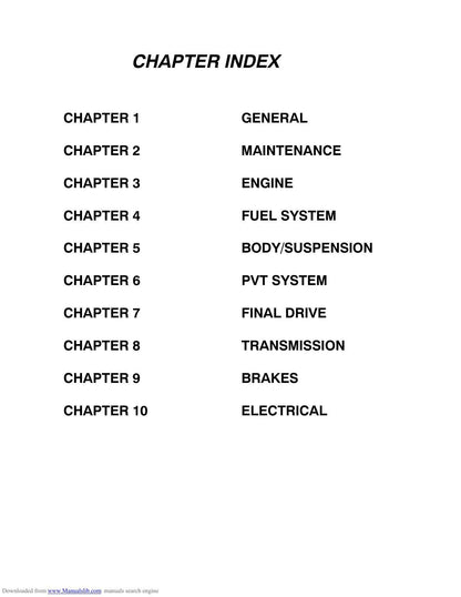 Polaris Trail Boss 330 ATV Service Manual | 2003-2007 - sample page 6
