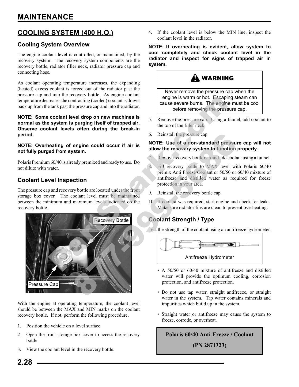 Polaris Sportsman 300 400 ATV Service Manual | 2009-2013 - sample page 6